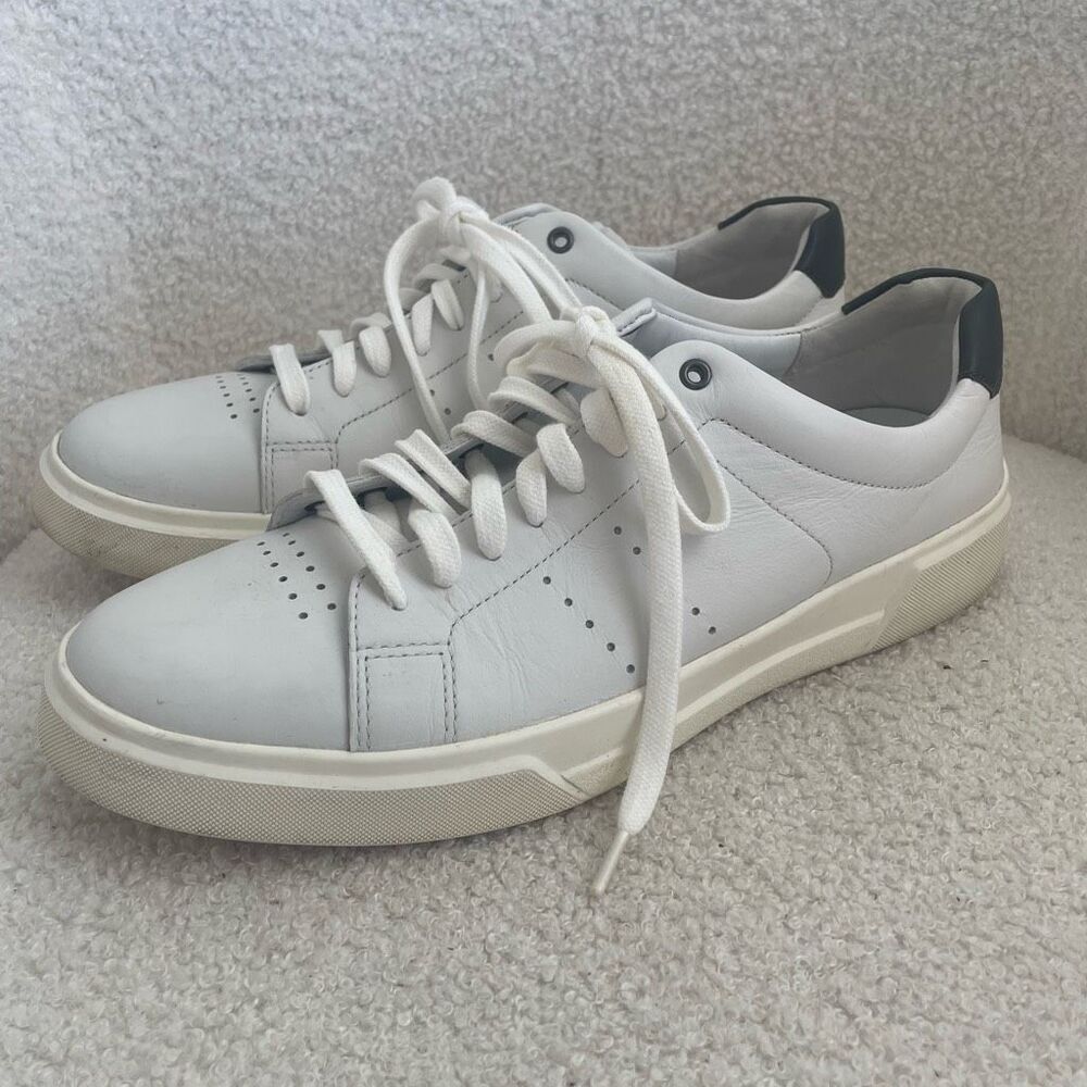 Vince Brady Sneaker Men’s White Leather $225 8 41 - Picture 4 of 10